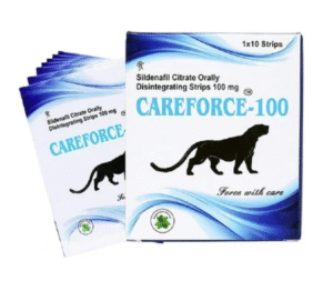 Careforce 100 Oral Kamagra smeltstrip met menthol – verpakking